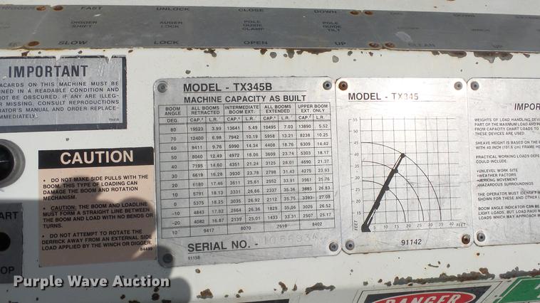 image for item ES9440 1991 Ford F800 digger derrick truck