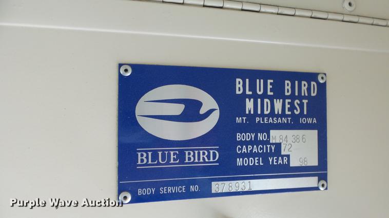 image for item FE9202 1998 Blue Bird TC2000 school bus