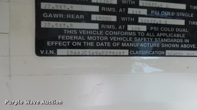 image for item FE9202 1998 Blue Bird TC2000 school bus