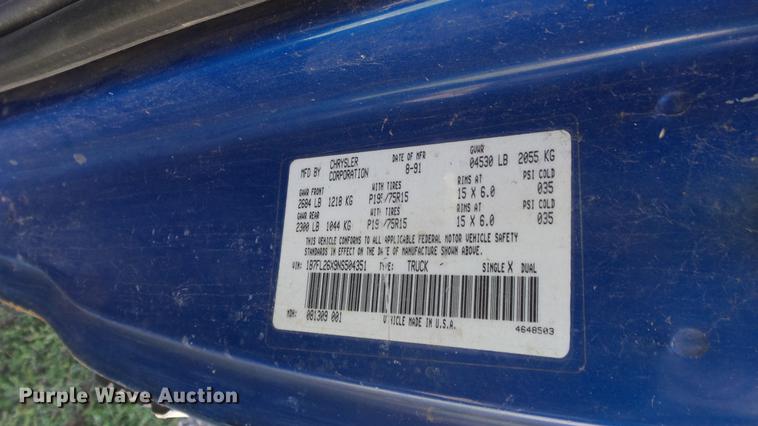 image for item FO9059 1992 Dodge Dakota pickup truck