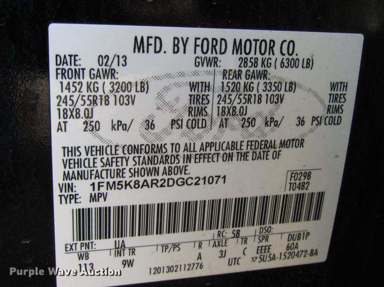 image for item FT9754 2013 Ford Explorer Police Interceptor SUV