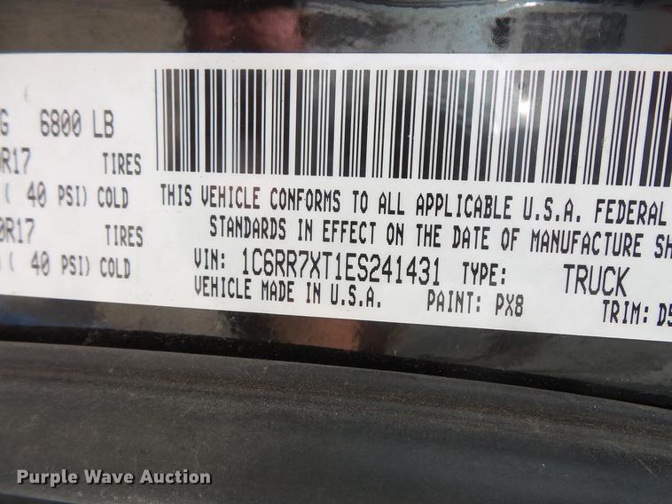 image for item FT9757 2014 Dodge Ram 1500 Crew Cab pickup truck