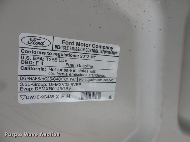 image for item FT9758 2013 Ford Taurus Police Interceptor