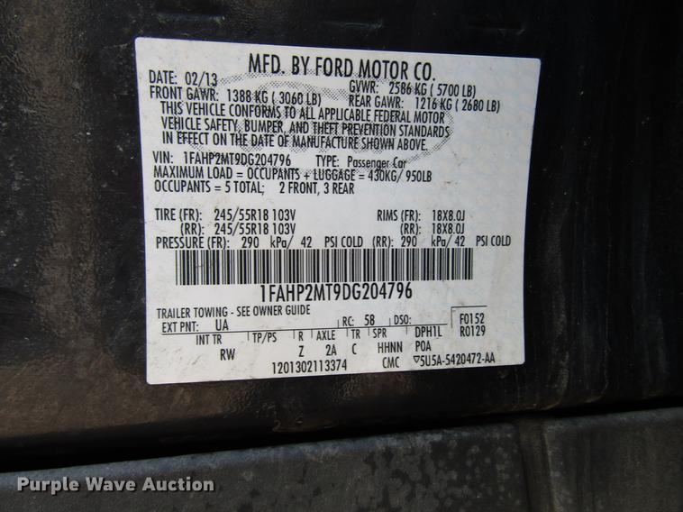 image for item FT9765 2013 Ford Taurus Police