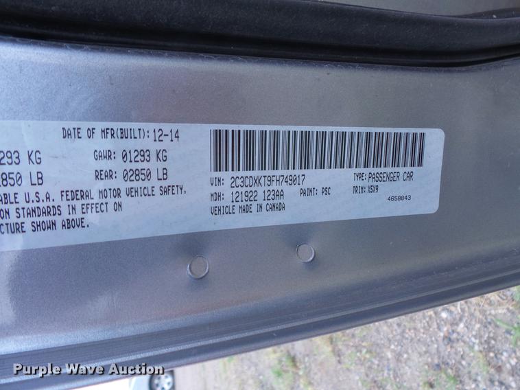 image for item FT9769 2015 Dodge Charger Police