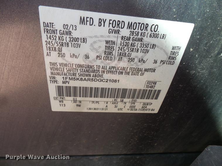 image for item FT9778 2013 Ford Explorer Police Interceptor SUV