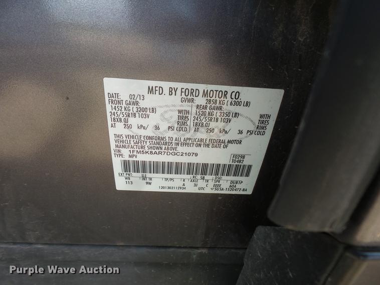 image for item FT9780 2013 Ford Explorer Police Interceptor SUV