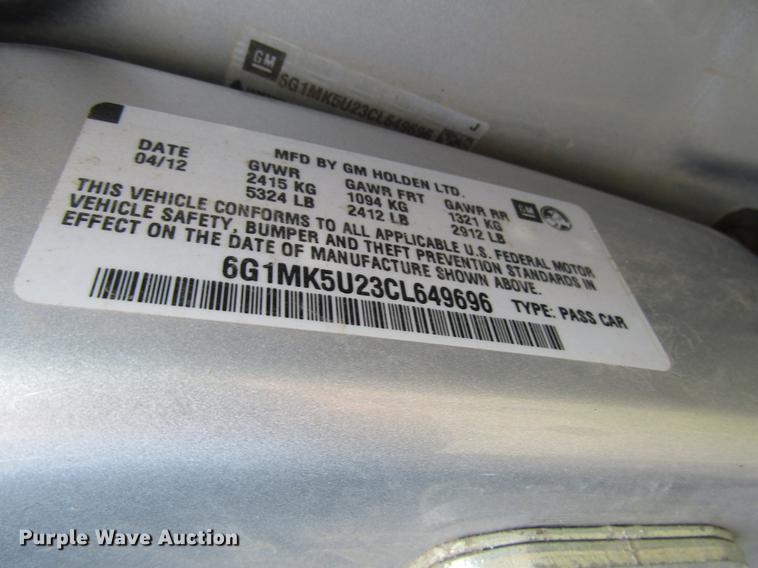 image for item FT9782 2012 Chevrolet Caprice Police