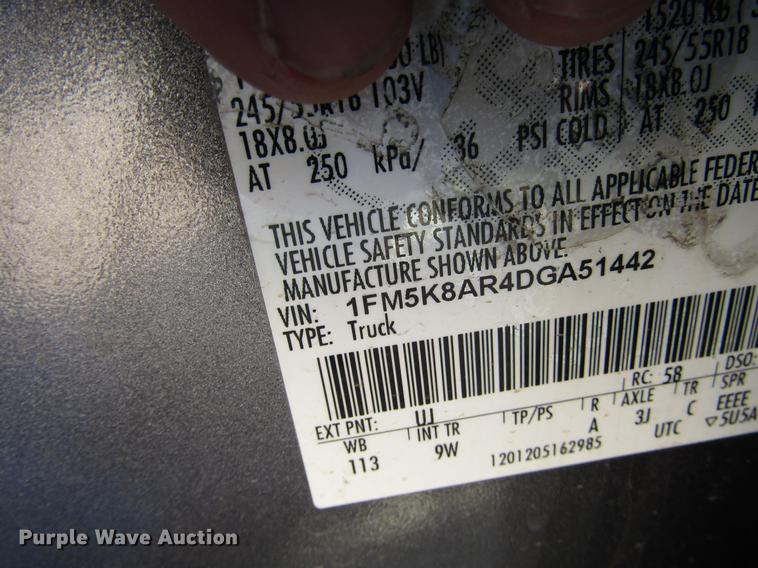 image for item FT9783 2013 Ford Explorer Police SUV