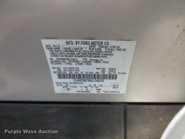 image for item FT9787 2013 Ford Taurus Police Interceptor