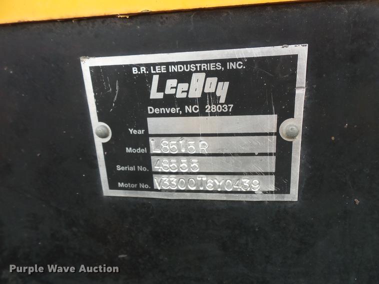 image for item FT9801 2007 LeeBoy L8515R paver