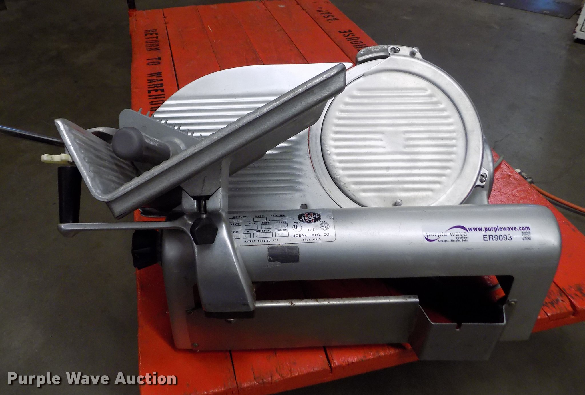 Hobart 1612 meat slicer in Ellsworth , KS Item ER9093 sold Purple Wave