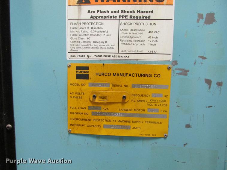 image for item DB9320 1988 Hurco MBC20 CNC vertical milling machine