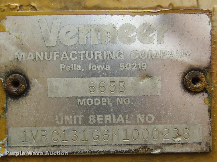 image for item DD2672 1991 Vermeer 665B stump grinder