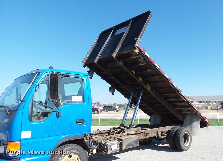 image for item DD7407 2003 Isuzu NPR dump flatbed truck