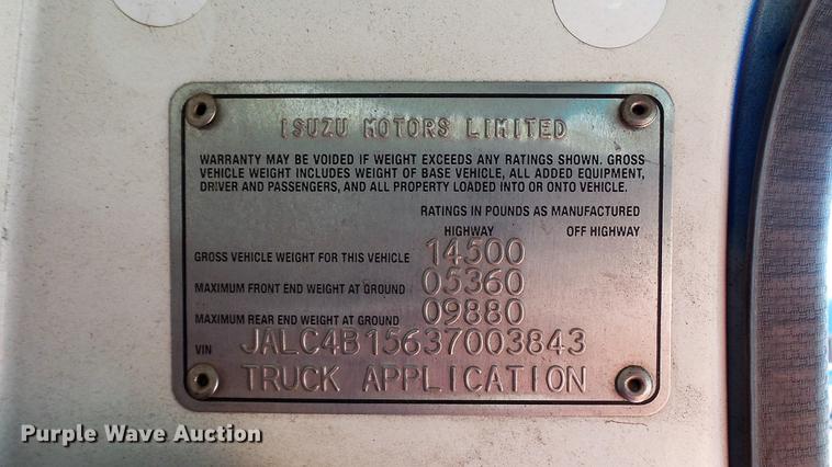 image for item DD7407 2003 Isuzu NPR dump flatbed truck