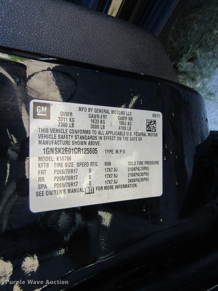 image for item DF3860 2012 Chevrolet Tahoe Police SUV