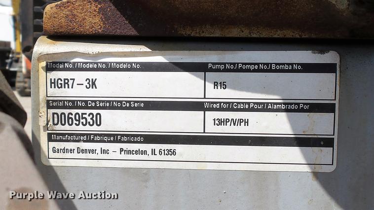 image for item DM9875 Gardner Denver HGR7-3K air compressor