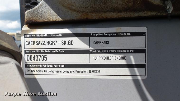 image for item DM9876 Gardner Denver HGR7-3K air compressor