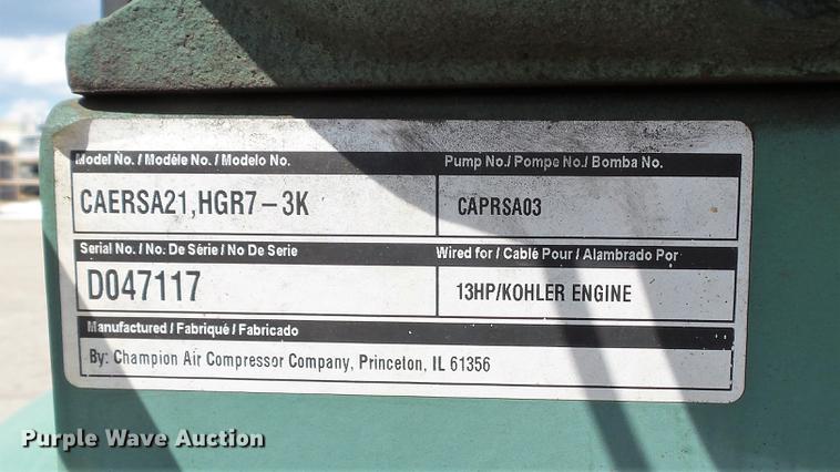 image for item DM9879 Gardner Denver HGR7-3K air compressor