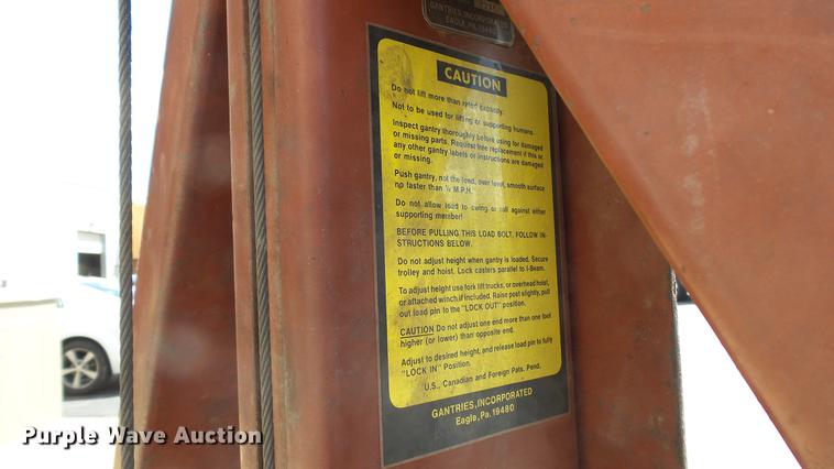 image for item DM9881 Strad Hoad 3-15-15 Gantry crane