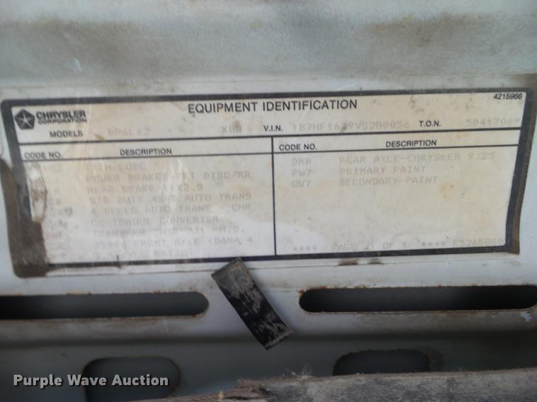 image for item DZ9430 1997 Dodge Ram 1500 pickup truck