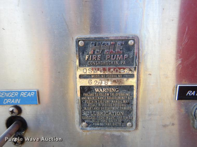 image for item EO9572 1993 KME Renegade Custom SFD fire truck