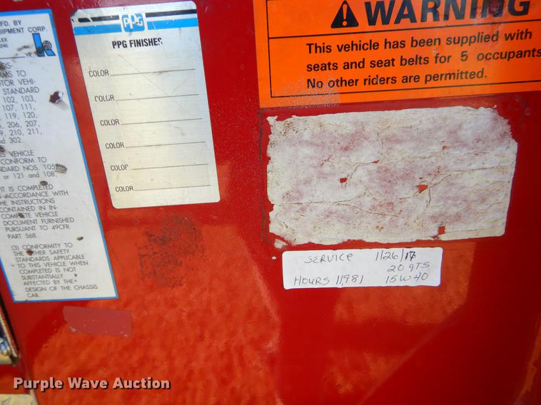 image for item EO9572 1993 KME Renegade Custom SFD fire truck