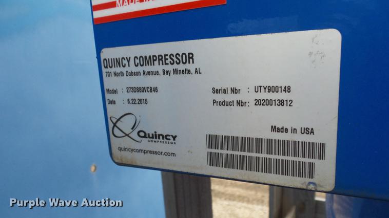 image for item FE9052 Quincy QT7.5 air compressor
