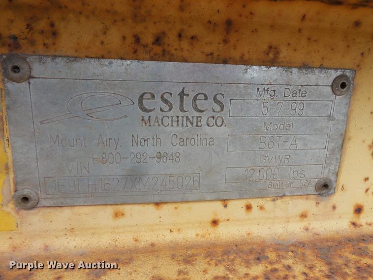 image for item FT9832 1999 Estes B6T-A utility trailer