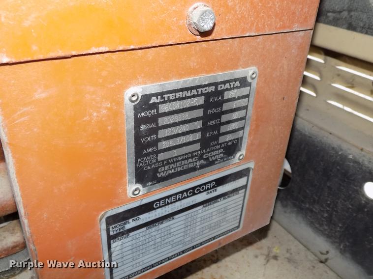 image for item DB8591 1996 Generac 96A04102-S generator