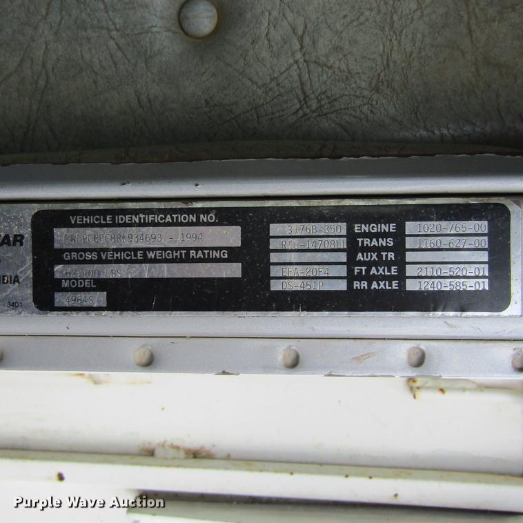 image for item DC0051 1994 Western Star 4964S dump truck