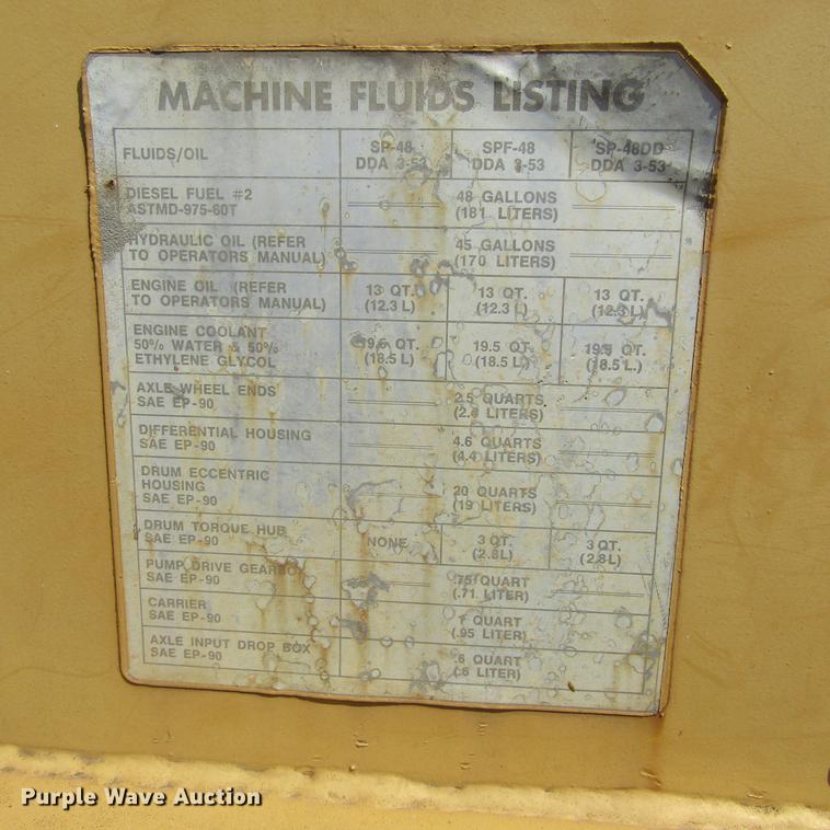 image for item DC0055 1984 Ingersoll Rand SP48 single drum vibratory compactor