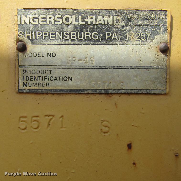 image for item DC0055 1984 Ingersoll Rand SP48 single drum vibratory compactor