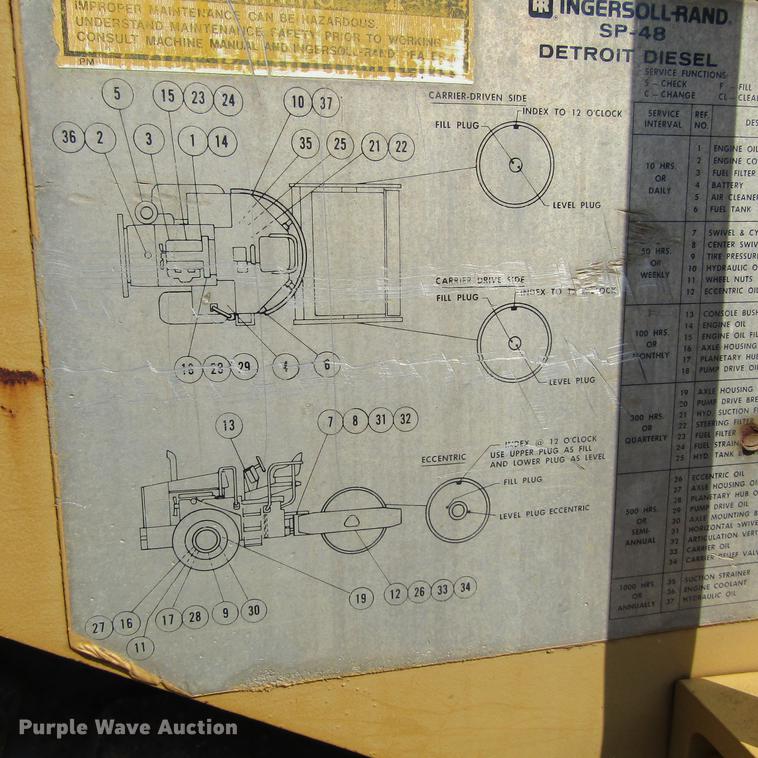 image for item DC0055 1984 Ingersoll Rand SP48 single drum vibratory compactor
