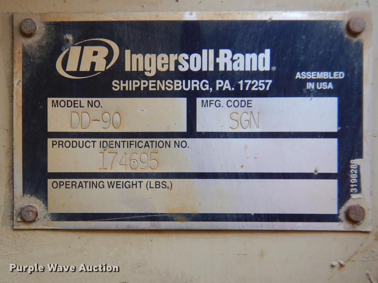 image for item DC5951 2003 Ingersoll Rand DD90 double drum vibratory compactor