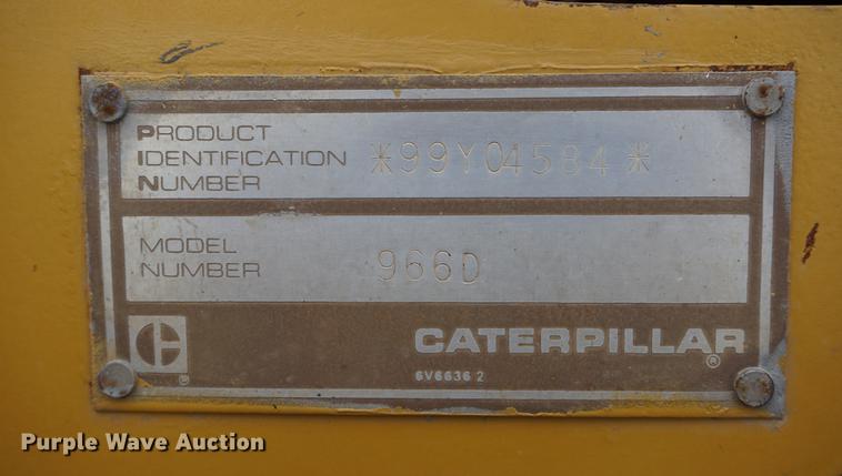 image for item DD6508 1986 Caterpillar 966D wheel loader