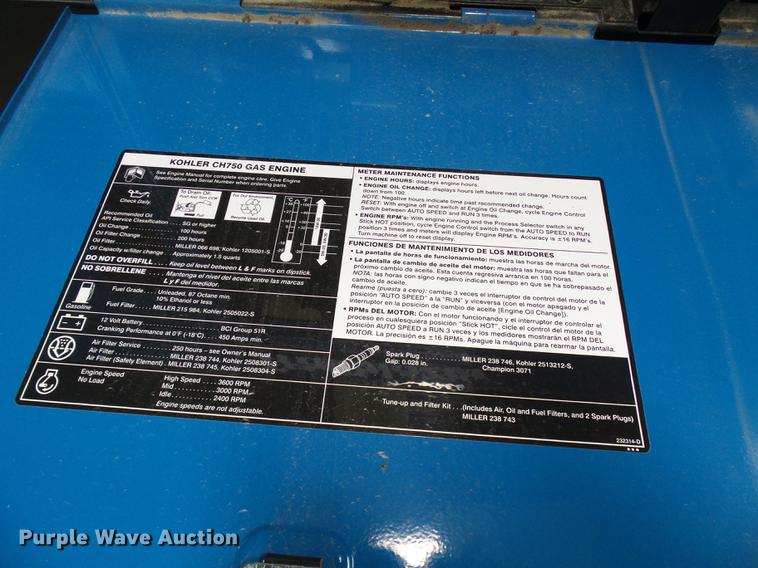 image for item DE5212 2017 Miller Trailblazer 302 Air Pak welder/generator with air compressor