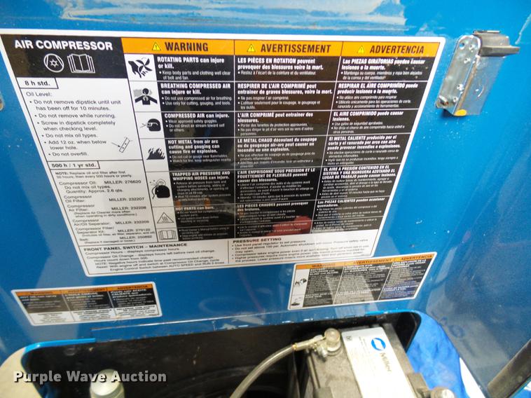 image for item DE5212 2017 Miller Trailblazer 302 Air Pak welder/generator with air compressor