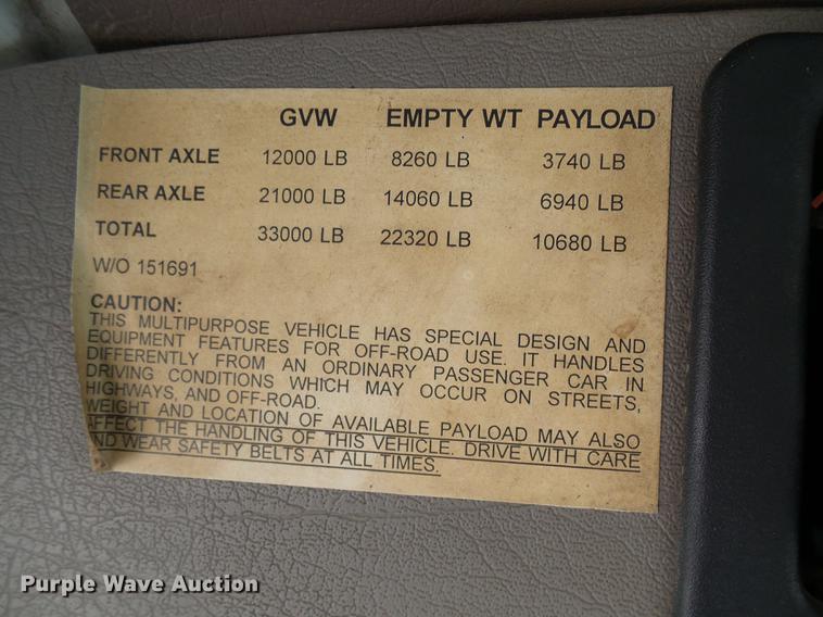 image for item DE5219 1996 International 4900 Crew Cab service truck with crane