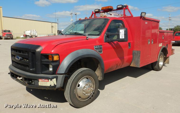 image for item DF1760 2008 Ford F550 Super Duty XL service truck with crane
