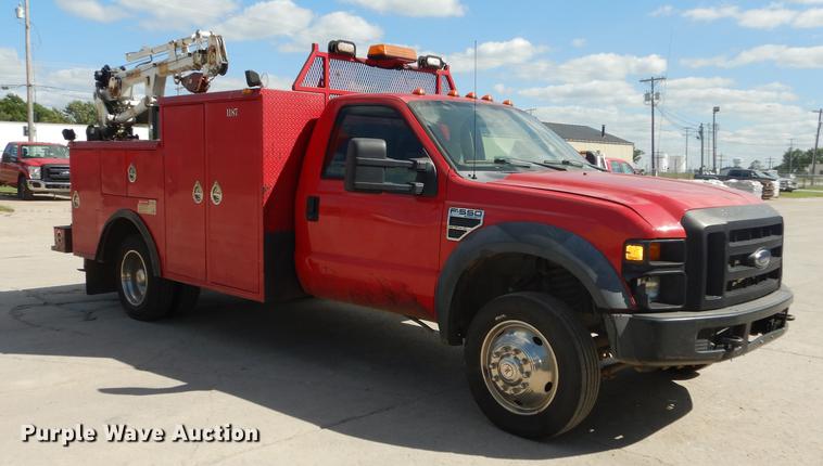 image for item DF1760 2008 Ford F550 Super Duty XL service truck with crane