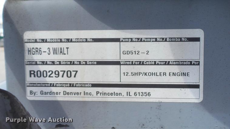 image for item DM9877 Gardner Denver HGR6-3 air compressor