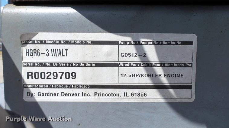image for item DM9880 Gardner Denver HGR6-3 air compressor