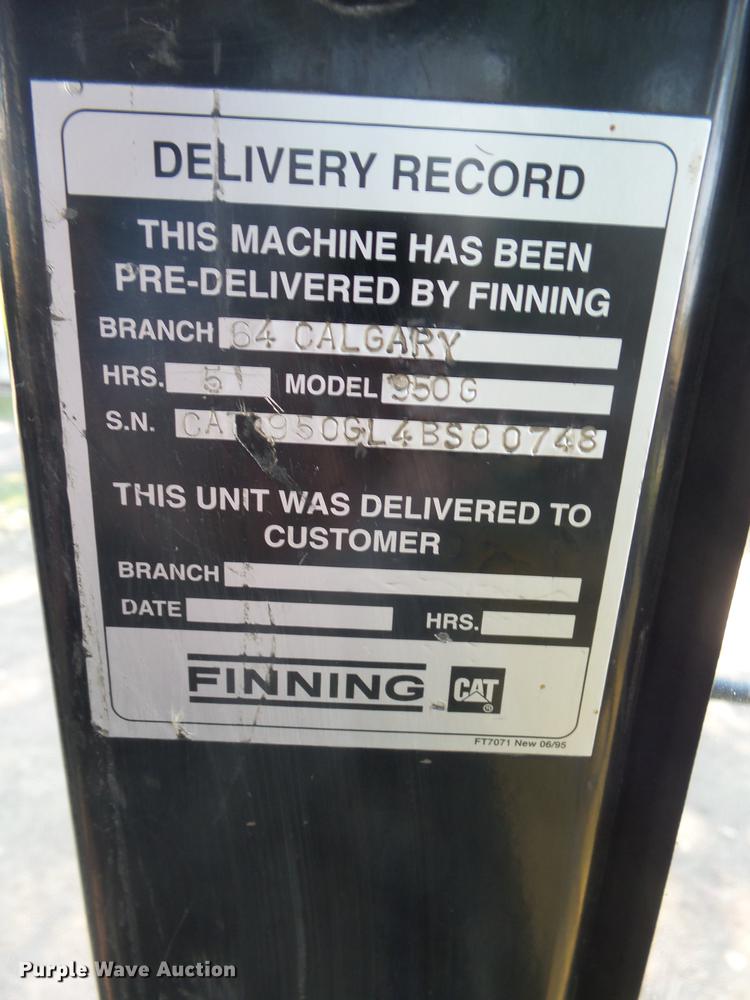 image for item DX9129 2002 Caterpillar 950G wheel loader