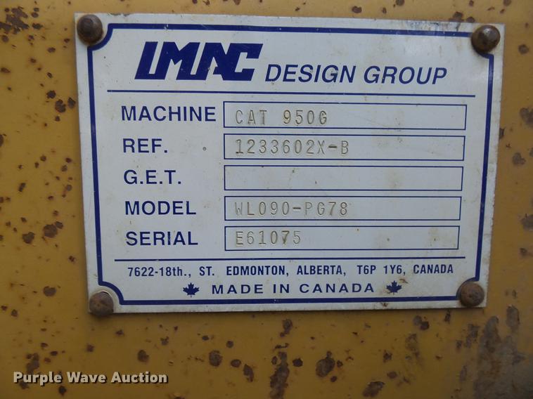 image for item DX9129 2002 Caterpillar 950G wheel loader