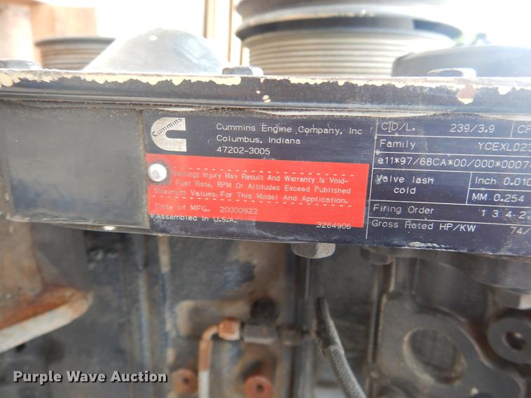 image for item DX9456 Cummins B3.9C 3.9L four cylinder diesel engine