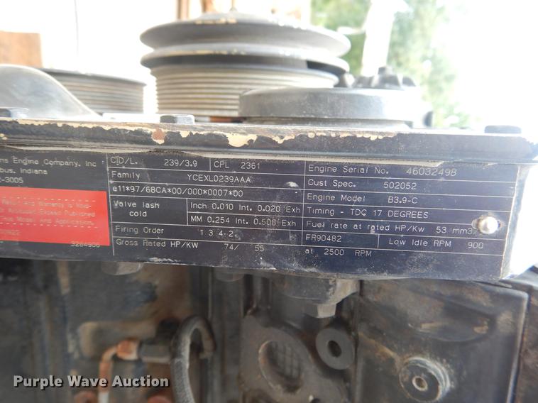 image for item DX9456 Cummins B3.9C 3.9L four cylinder diesel engine