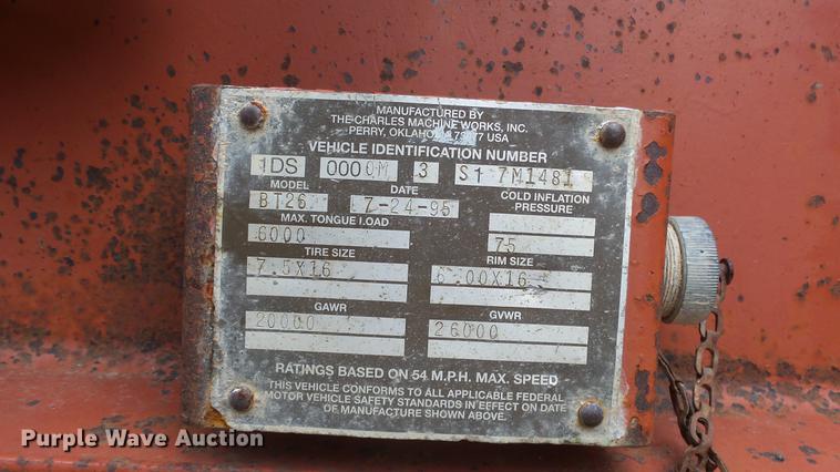 image for item FE9186 1995 Ditch Witch equipment trailer