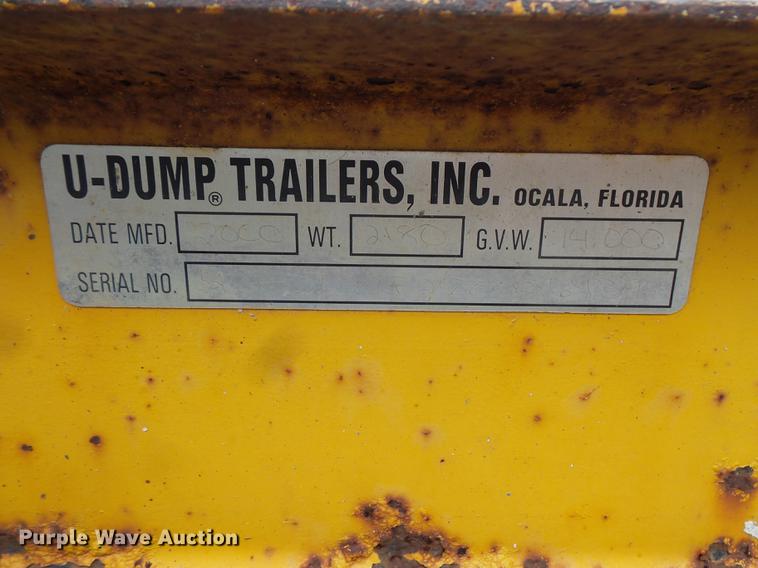 image for item FT9833 2000 U-Dump 512F vacuum trailer